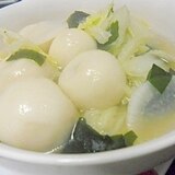 もっちり　じゃがいもだんごの白菜煮